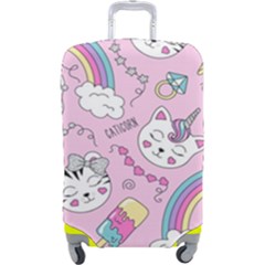 Beautiful Cute Animals Pattern Pink Luggage Cover (large) by Grandong