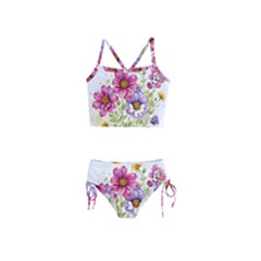 Flourish Colours Invitation Girls  Tankini Swimsuit by Bedest
