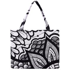 Flower Mandala Pattern Doodle Mini Tote Bag by Bedest