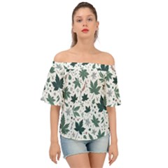 Leaves Nature Bloom Off Shoulder Short Sleeve Top by Bedest