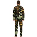 Abstract Shiny Pattern Men s Long Sleeve Velvet Pocket Pajamas Set View4