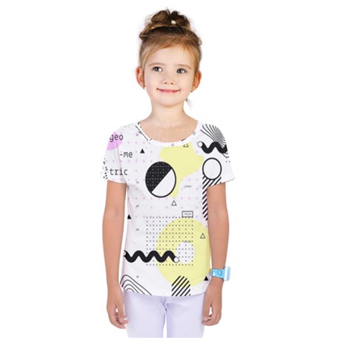 Graphic Design Geometric Background Kids  One Piece T-shirt by Bedest