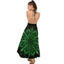 Marijuana Leaves Dark Green Backless Maxi Beach Dress View2