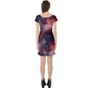 Jupiter Space Royal Blue Fun Night Sky the Moon and Stars Short Sleeve Skater Dress View2