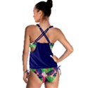 Navy Leaves Purple Floral Tankini Set View2