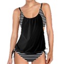 Black Thin Stripes Tankini Set View1