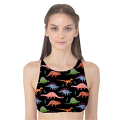 Cute Dinosaurs Black Tank Bikini Top by CoolDesigns