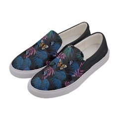 Gray Hawaiian Butterflies Printed Womens Slip Ons by CoolDesigns