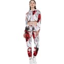 Ladybugs Pattern Texture Watercolor Cropped Zip Up Lounge Set View1