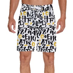 Letters Pattern Men s Beach Shorts by Bedest