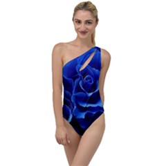 Blue Roses Flowers Plant Romance Blossom Bloom Nature Flora Petals To One Side Swimsuit by Bedest