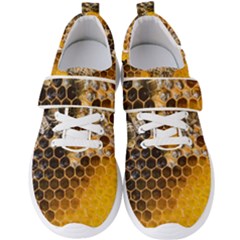 Honeycomb With Bees Men s Velcro Strap Shoes by Bedest