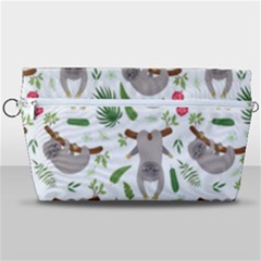 Seamless Pattern With Cute Sloths Handbag Organizer by Bedest