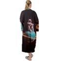 Stuck On Saturn Astronaut Planet Space Maxi Velvet Kimono View2