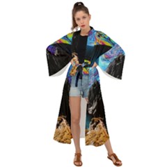 Aesthetic Psychedelic Drawings Art Acid Space Maxi Kimono by Cendanart