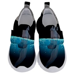 Dolphin Moon Water Kids  Velcro No Lace Shoes by Ndabl3x