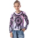 Dream Catcher Art Feathers Pink Kids  Long Sleeve T-Shirt with Frill  View1