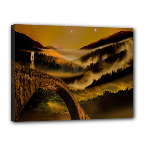 Bridge Of Regret Canvas 16  X 12  (stretched) by Cendanart