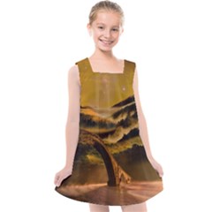 Bridge Of Regret Kids  Cross Back Dress by Cendanart