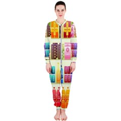 Supermarket Shelf Products Snacks Onepiece Jumpsuit (ladies) by Cendanart