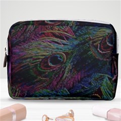 Peacock Feather Paradise Make Up Pouch (medium) by Cendanart