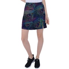 Peacock Feather Paradise Tennis Skirt