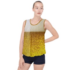 Light Beer Texture Foam Drink In A Glass Bubble Hem Chiffon Tank Top by Cemarart