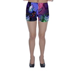 Graffiti Corazones Kingdom Saga Super Skinny Shorts by Cemarart