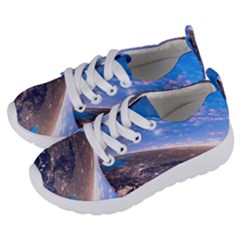 Earth Blue Galaxy Sky Space Kids  Lightweight Sports Shoes by Cemarart