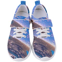 Earth Blue Galaxy Sky Space Women s Velcro Strap Shoes by Cemarart