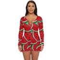 Summer Watermelon Fruit Long Sleeve Boyleg Swimsuit View1