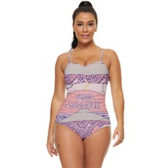 Ramen Kawaii Aesthetic Pink Retro Full Coverage Swimsuit by Cemarart