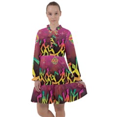 Dancing Colorful Disco All Frills Chiffon Dress by Bajindul