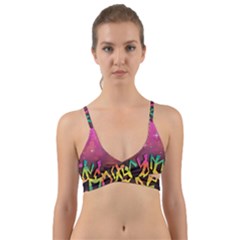 Dancing Colorful Disco Wrap Around Bikini Top by Bajindul