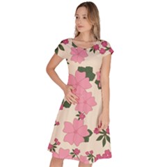 Floral Vintage Flowers Classic Short Sleeve Dress by Dutashop