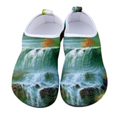 Paradise Forest Painting Bird Deer Waterfalls Kids  Sock-style Water Shoes by Ndabl3x