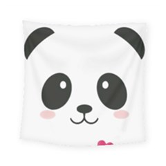 Cute Panda Love Animal Square Tapestry (small) by Ndabl3x