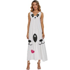 Cute Panda Love Animal V-neck Sleeveless Loose Fit Overalls by Ndabl3x