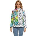 Brain Mind Psychology Idea Drawing Short Overalls Women s Puffer Bubble Jacket Coat View1