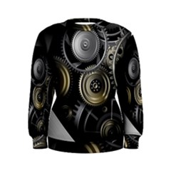 Abstract Style Gears Gold Silver Women s Sweatshirt by Cemarart