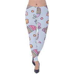 Pusheen Cat Cute Velvet Leggings by Grandong