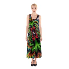 Kaleidoscopic Tropic Sleeveless Maxi Dress by Grandong