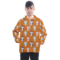 Cute Penguin Funny Pattern Men s Half Zip Pullover by Grandong