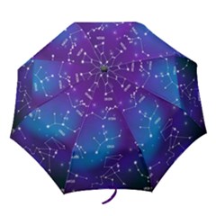 Realistic Night Sky Poster With Constellations Folding Umbrellas by Grandong