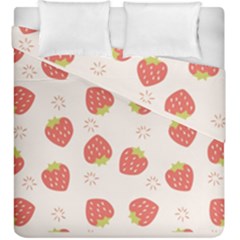 Strawberries Pattern Design Duvet Cover Double Side (king Size) by Grandong