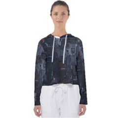 Abstract Tech Computer Motherboard Technology Women s Slouchy Sweat by Cemarart