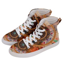 Dream Catcher Colorful Vintage Women s Hi-top Skate Sneakers by Cemarart