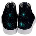 Space Time Abstract Pattern Alien Dark Green Pattern Women s Mid-Top Canvas Sneakers View4