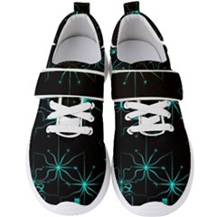 Space Time Abstract Pattern Alien Dark Green Pattern Men s Velcro Strap Shoes by Cemarart