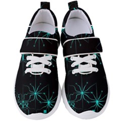 Space Time Abstract Pattern Alien Dark Green Pattern Women s Velcro Strap Shoes by Cemarart